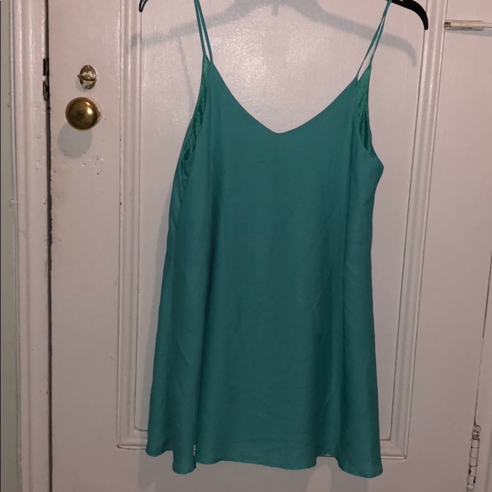 Very J Turquoise-colored mini dress